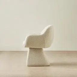 Antonia Pearl Beige Swivel Dining Chair