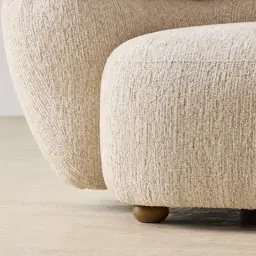 Flo Dusty Beige Fabric 3 Seater Sofa