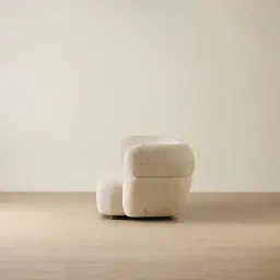 Flo Dusty Beige Fabric 3 Seater Sofa