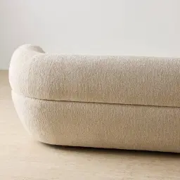 Flo Dusty Beige Fabric 3 Seater Sofa