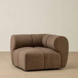 Quincy Earth Brown Woven Fabric Corner Module