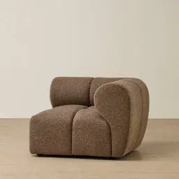 Quincy Earth Brown Woven Fabric Corner Module