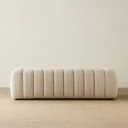 Gabriella Mid Beige 3-Seater Woven Fabric Sofa
