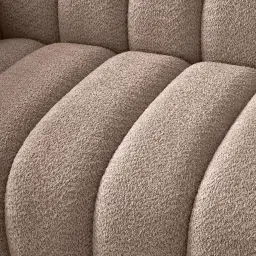 Gabriella Warm Taupe 3-Seater Woven Fabric Sofa