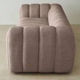 Gabriella Warm Taupe 3-Seater Woven Fabric Sofa