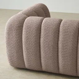 Gabriella Warm Taupe 3-Seater Woven Fabric Sofa