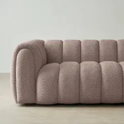 Gabriella Warm Taupe 3-Seater Woven Fabric Sofa
