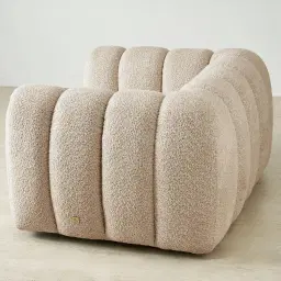 Gabriella Mid Beige Woven Fabric Occasional Chair