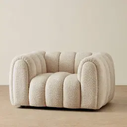 Gabriella Mid Beige Woven Fabric Occasional Chair