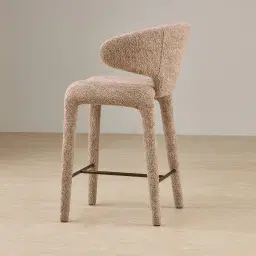 Debra Antelope Woven Fabric Counter Stool