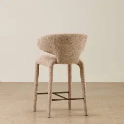 Debra Antelope Woven Fabric Counter Stool