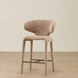 Debra Antelope Woven Fabric Counter Stool