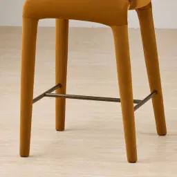 Debra Velvet Mustard Velveteen Fabric Counter Stool