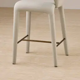 Debra Glacier Grey Vegan Leather Counter Stool