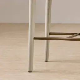 Debra Glacier Grey Vegan Leather Counter Stool