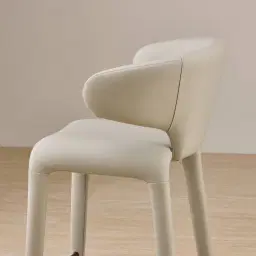 Debra Glacier Grey Vegan Leather Counter Stool