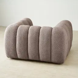 Gabriella Warm Taupe Woven Fabric Occasional Chair