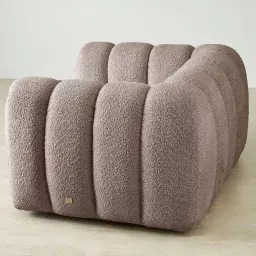 Gabriella Warm Taupe Woven Fabric Occasional Chair
