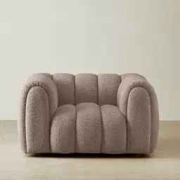 Gabriella Warm Taupe Woven Fabric Occasional Chair