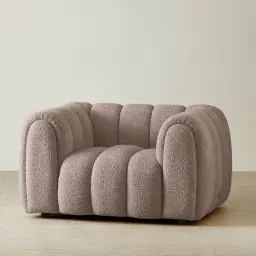 Gabriella Warm Taupe Woven Fabric Occasional Chair