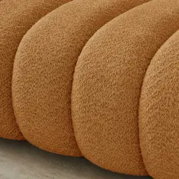 Gabriella Vintage Mustard 3-Seater Woven Fabric Sofa