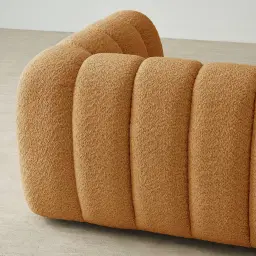Gabriella Vintage Mustard 3-Seater Woven Fabric Sofa
