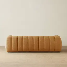 Gabriella Vintage Mustard 3-Seater Woven Fabric Sofa