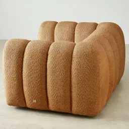 Gabriella Vintage Mustard Woven Fabric Occasional Chair