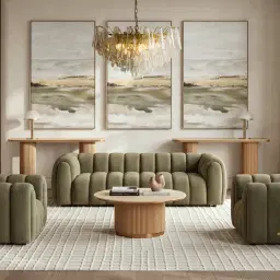 Gabriella Winter Moss 3-Seater Woven Fabric Sofa