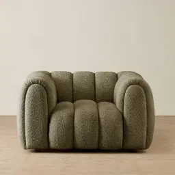 Gabriella Winter Moss Woven Fabric Occasional Chair