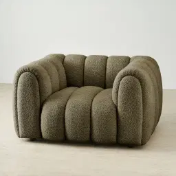 Gabriella Winter Moss Woven Fabric Occasional Chair