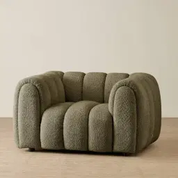 Gabriella Winter Moss Woven Fabric Occasional Chair