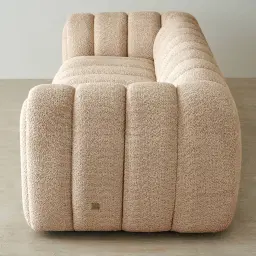Gabriella Antelope 3-Seater Woven Fabric Sofa