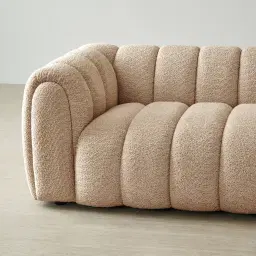 Gabriella Antelope 3-Seater Woven Fabric Sofa