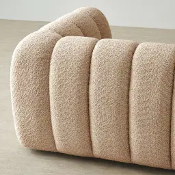 Gabriella Antelope 3-Seater Woven Fabric Sofa