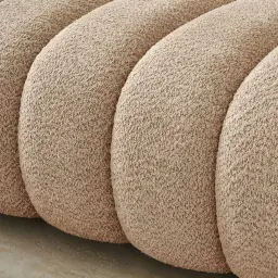 Gabriella Antelope 3-Seater Woven Fabric Sofa