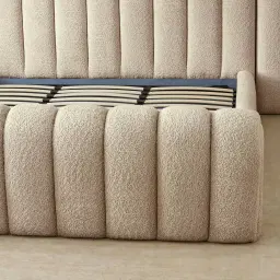 Gabriella Mid Beige Fabric King Bed
