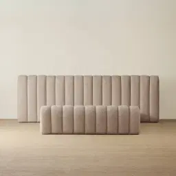 Gabriella Mid Beige Fabric King Bed