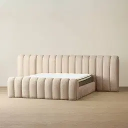 Gabriella Mid Beige Fabric King Bed