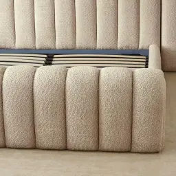 Gabriella Mid Beige Fabric Queen Bed