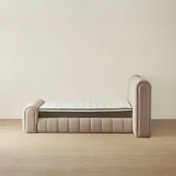 Gabriella Mid Beige Fabric Queen Bed