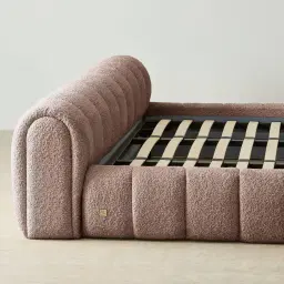 Gabriella Warm Taupe Fabric King Bed