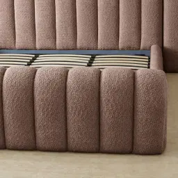 Gabriella Warm Taupe Fabric King Bed