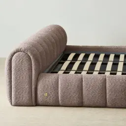 Gabriella Warm Taupe Fabric King Bed