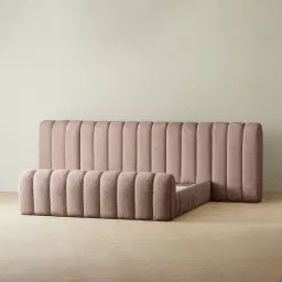 Gabriella Warm Taupe Fabric King Bed
