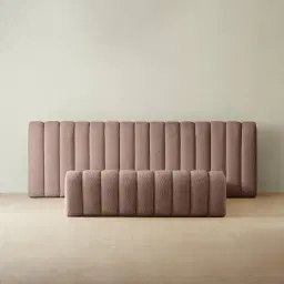 Gabriella Warm Taupe Fabric King Bed