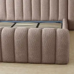Gabriella Warm Taupe Fabric King Bed
