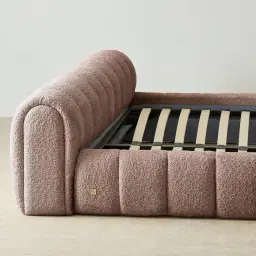 Gabriella Warm Taupe Fabric Queen Bed