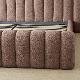 Gabriella Warm Taupe Fabric Queen Bed