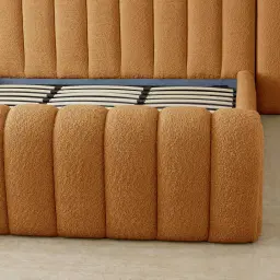 Gabriella Vintage Mustard Fabric King Bed
